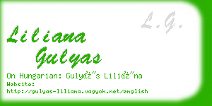 liliana gulyas business card